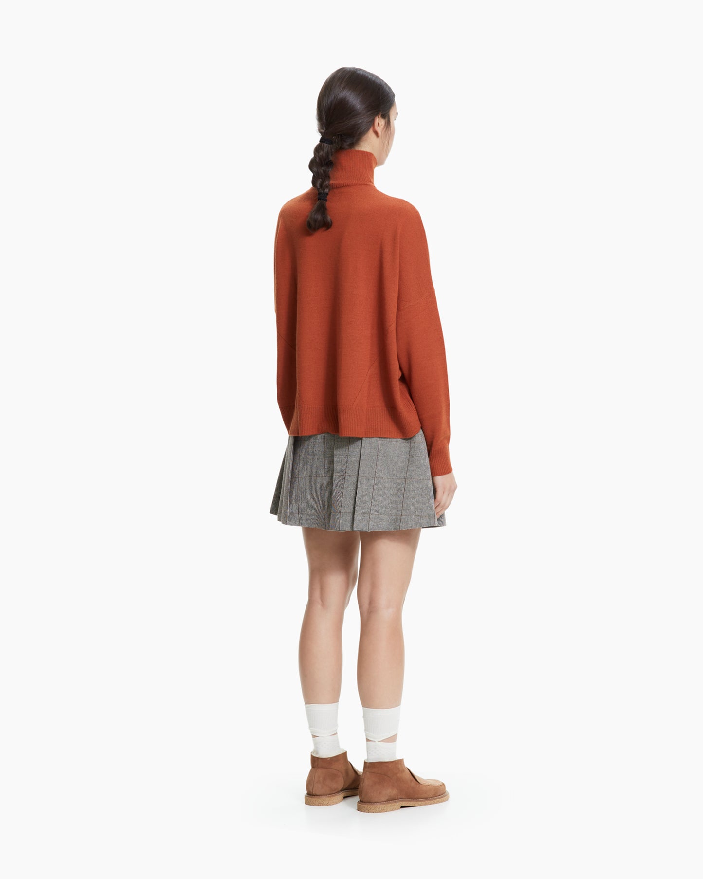 MLO Dolcevita in maglia rasata ARANCIONE