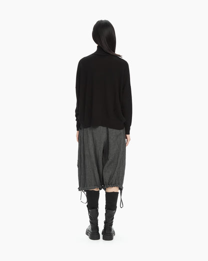 MLO Dolcevita in maglia rasata NERO