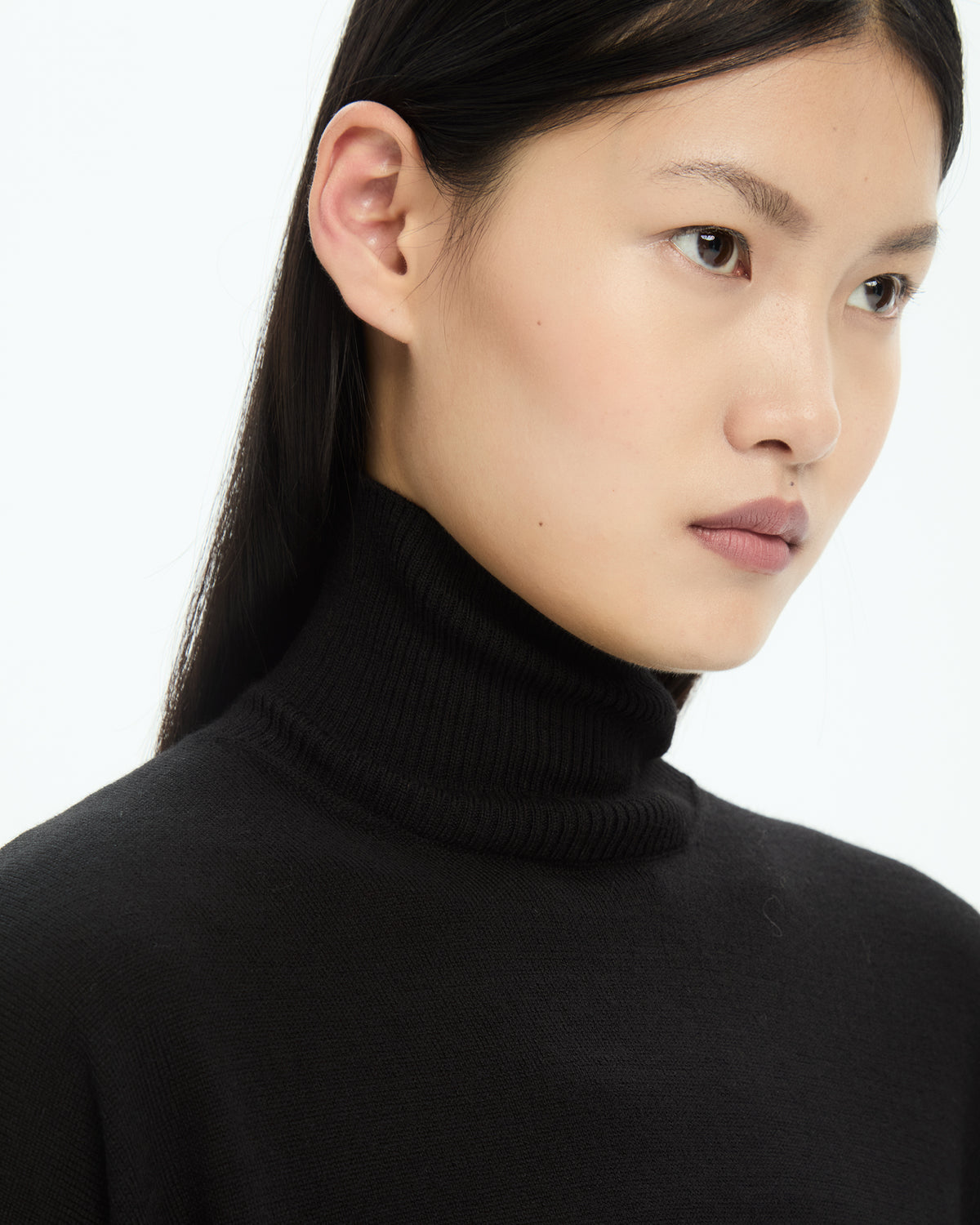MLO Dolcevita in maglia rasata NERO