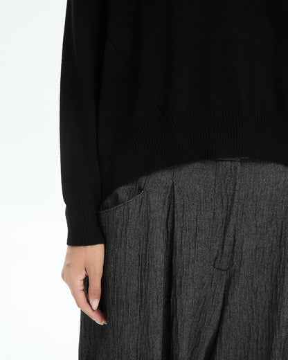 MLO Dolcevita in maglia rasata NERO