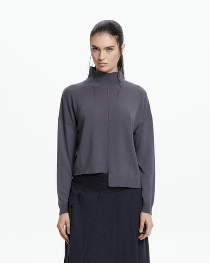 MLO Maglia con collo strutturato VERDE