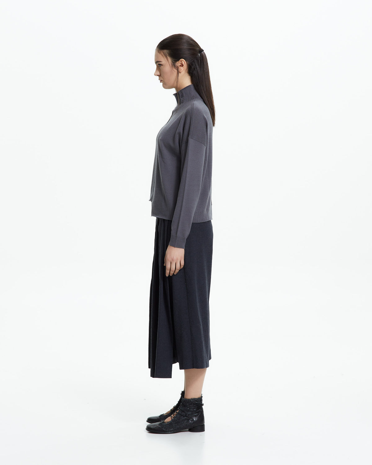 MLO Maglia con collo strutturato VERDE