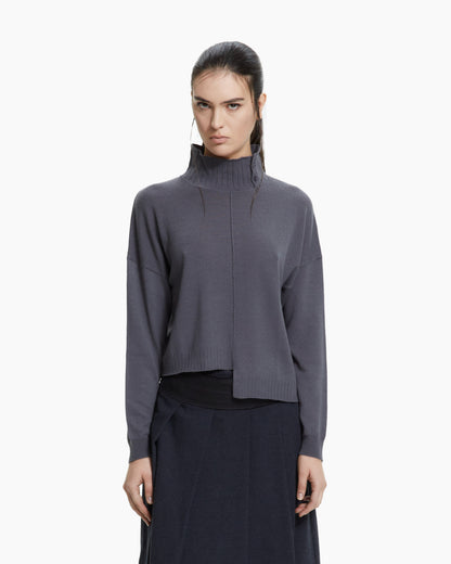 MLO Maglia con collo strutturato VERDE