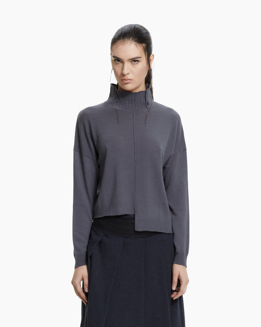 MLO Maglia con collo strutturato VERDE