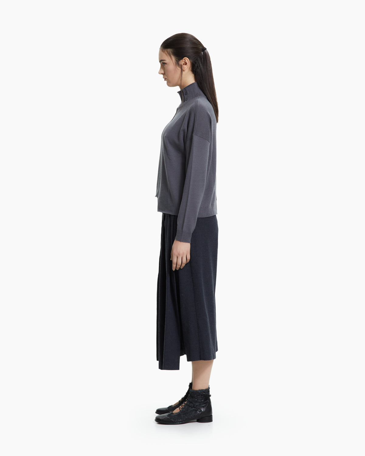 MLO Maglia con collo strutturato VERDE