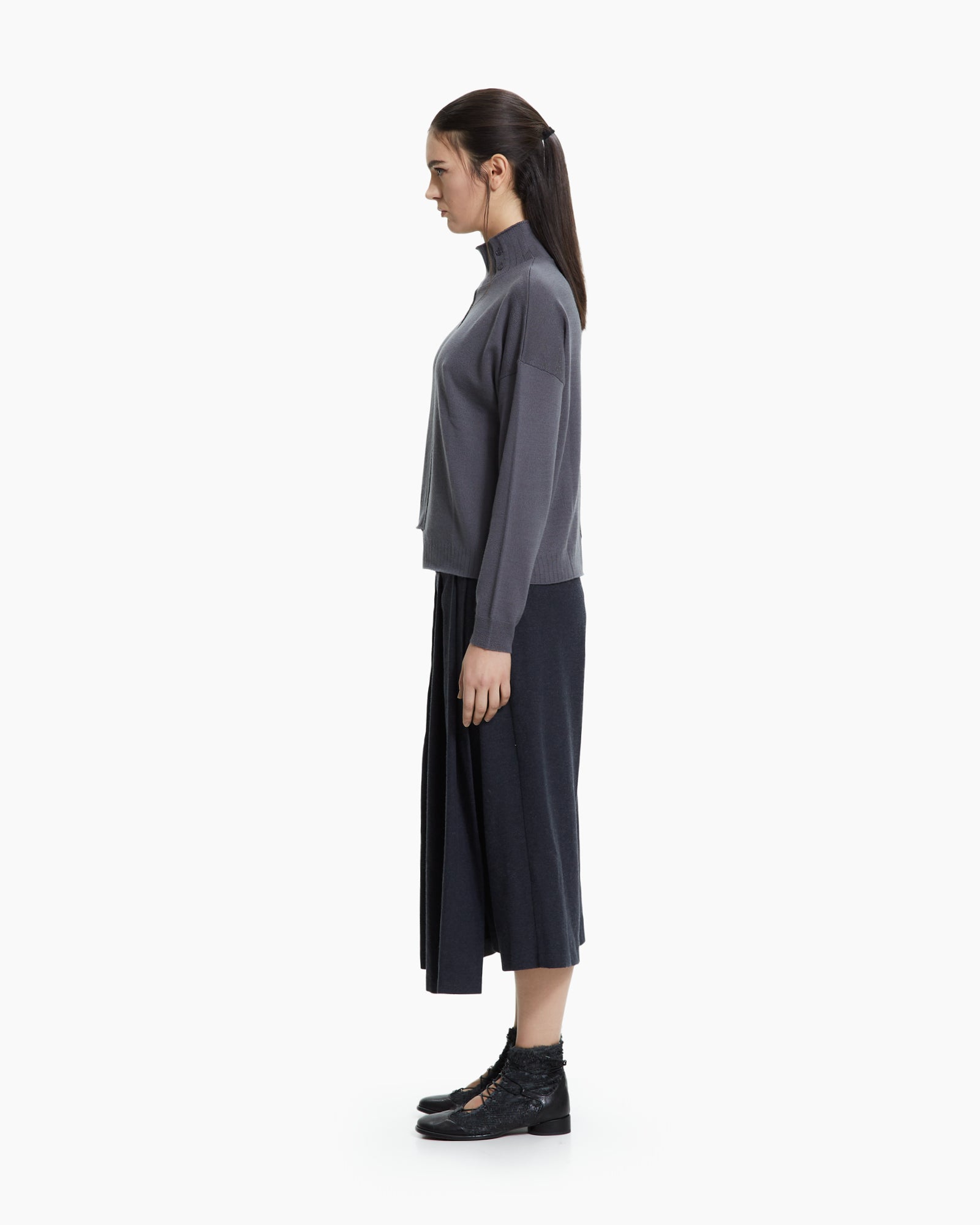 MLO Maglia con collo strutturato VERDE