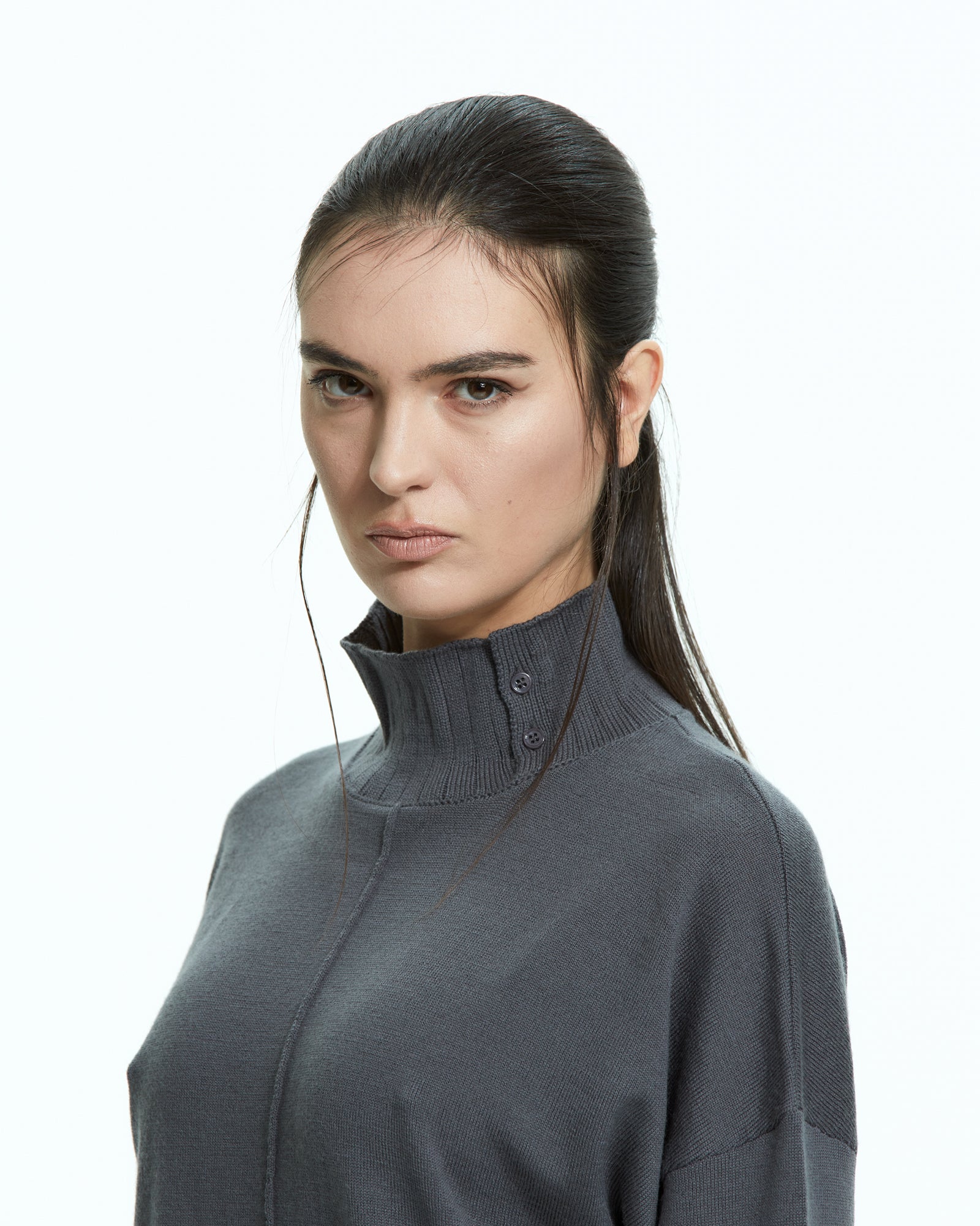 MLO Maglia con collo strutturato VERDE