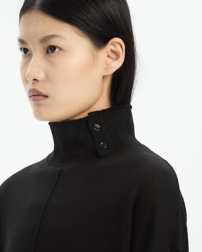 MLO Maglia con collo strutturato NERO
