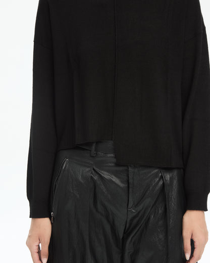 MLO Maglia con collo strutturato NERO