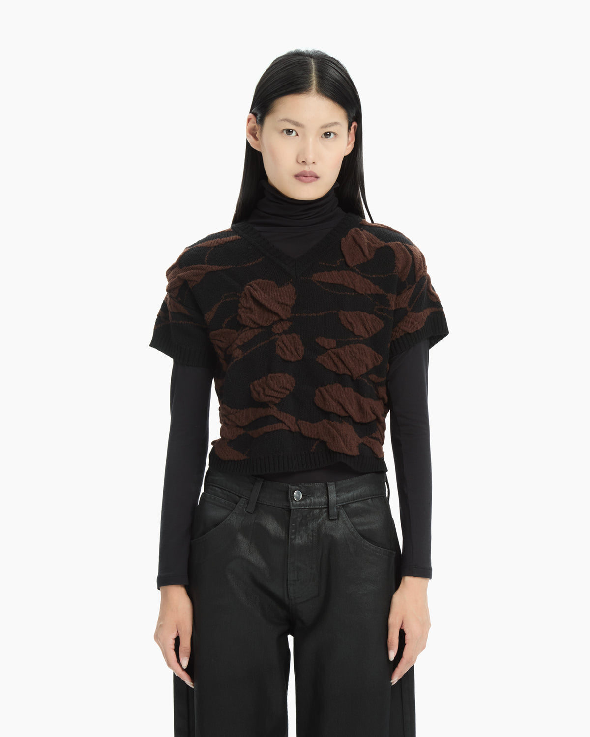 MLO Maglia jacquard tridimensionale NERO