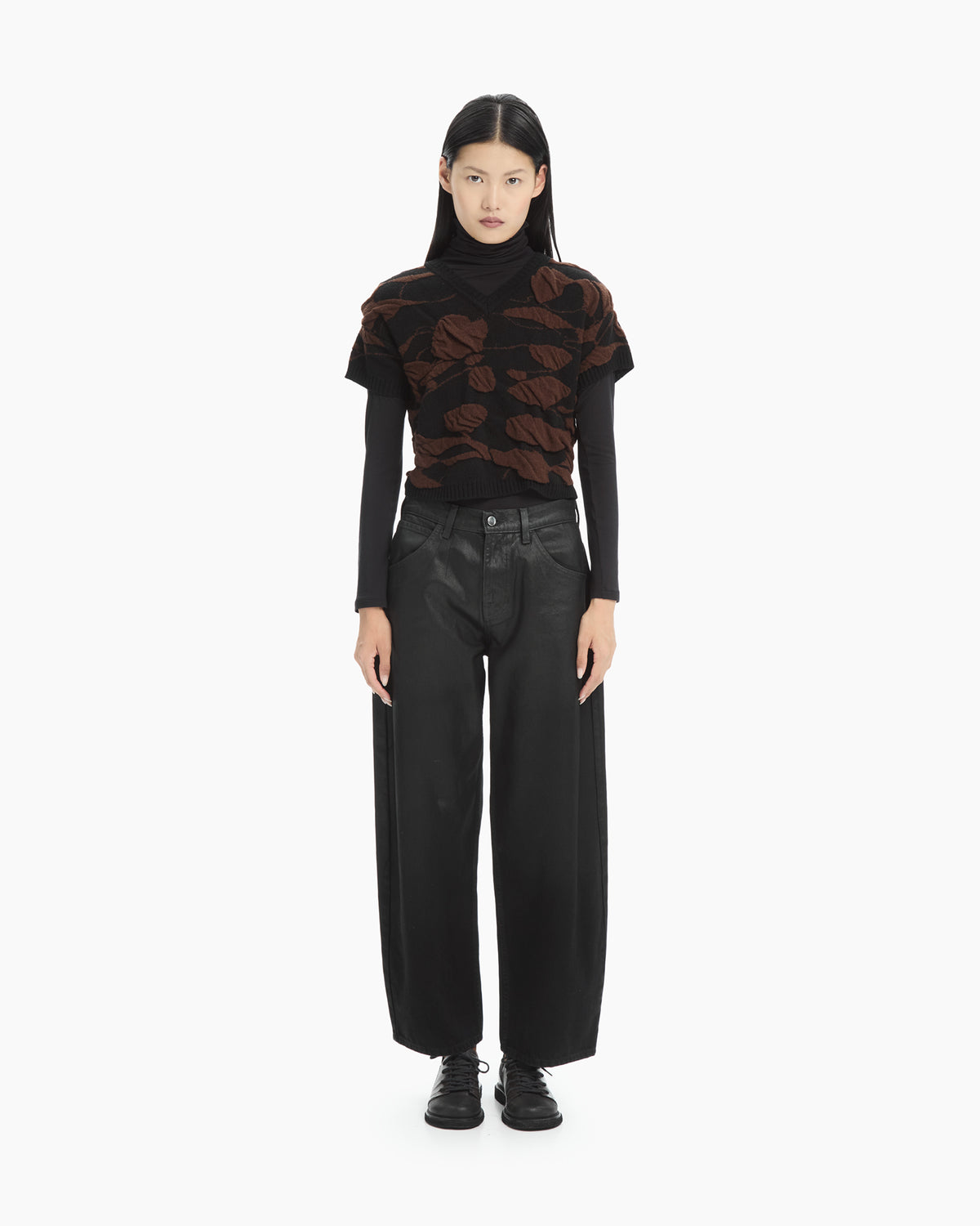 MLO Maglia jacquard tridimensionale NERO