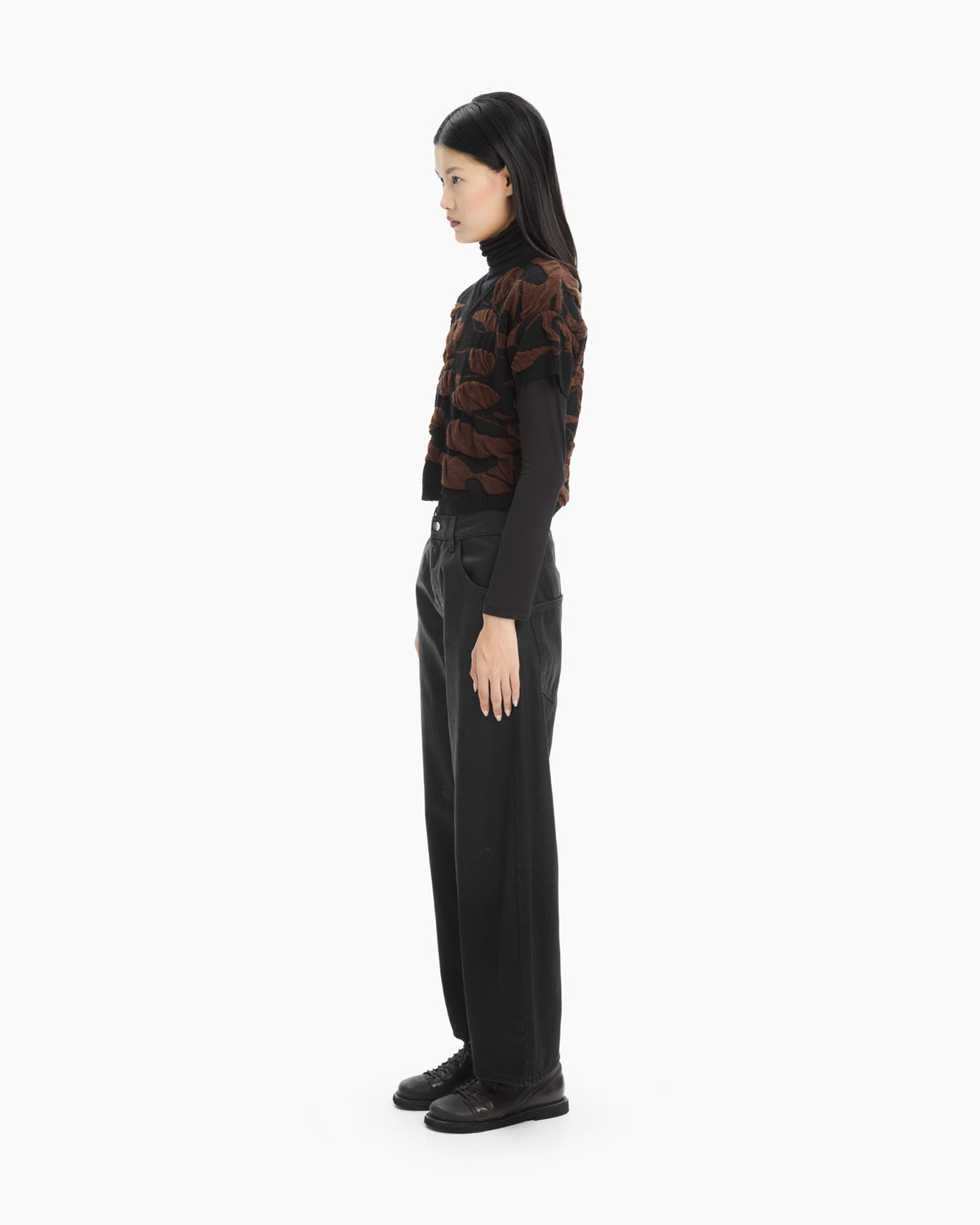 MLO Maglia jacquard tridimensionale NERO
