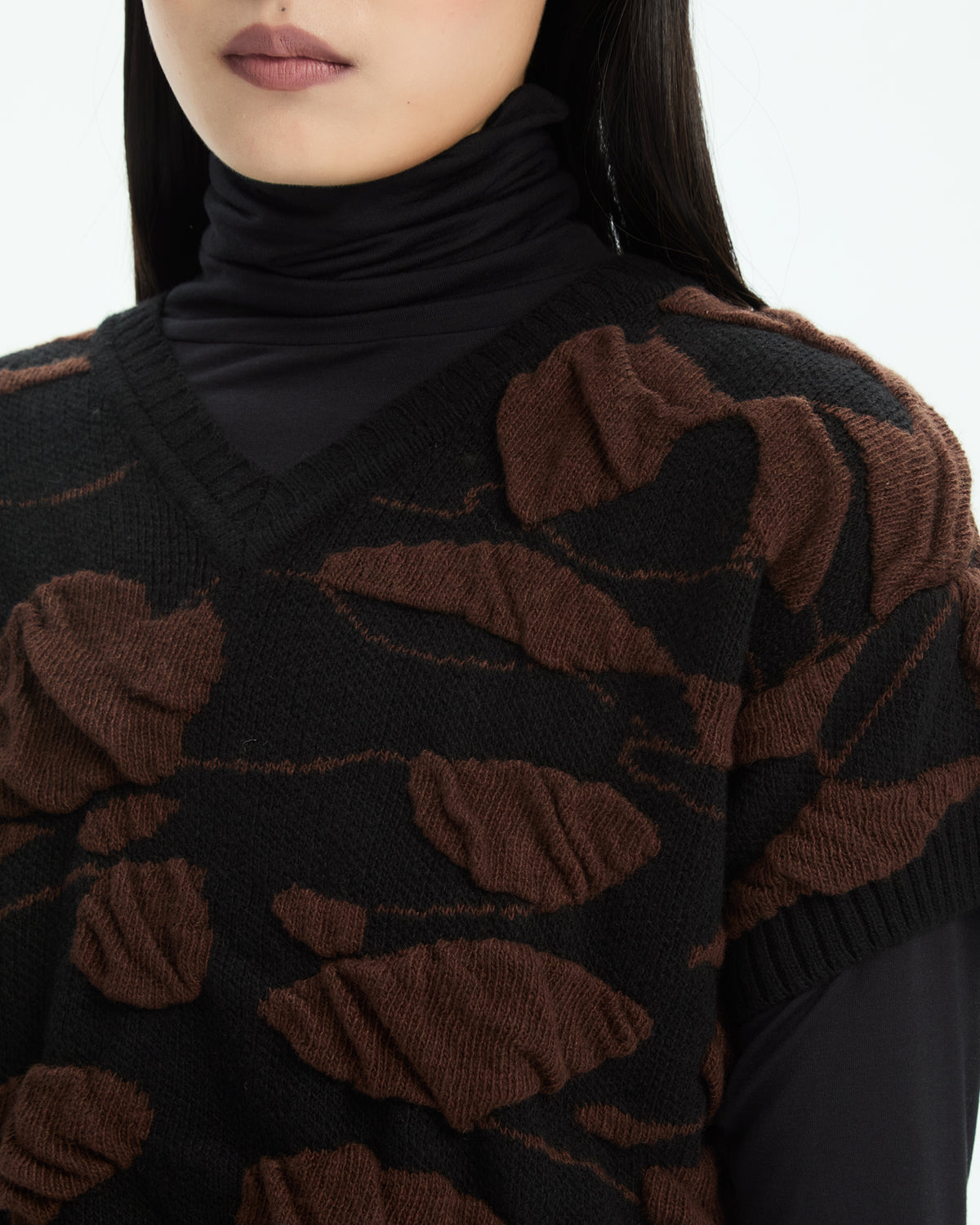MLO Maglia jacquard tridimensionale NERO
