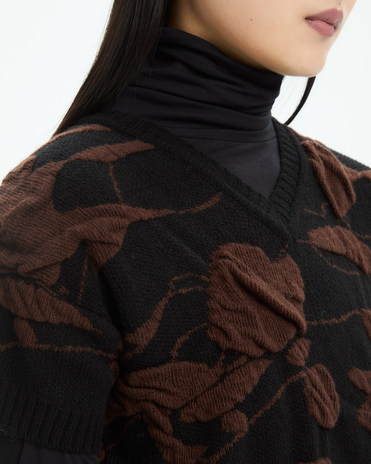 MLO Maglia jacquard tridimensionale NERO