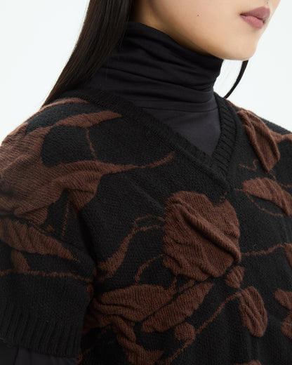 MLO Maglia jacquard tridimensionale NERO