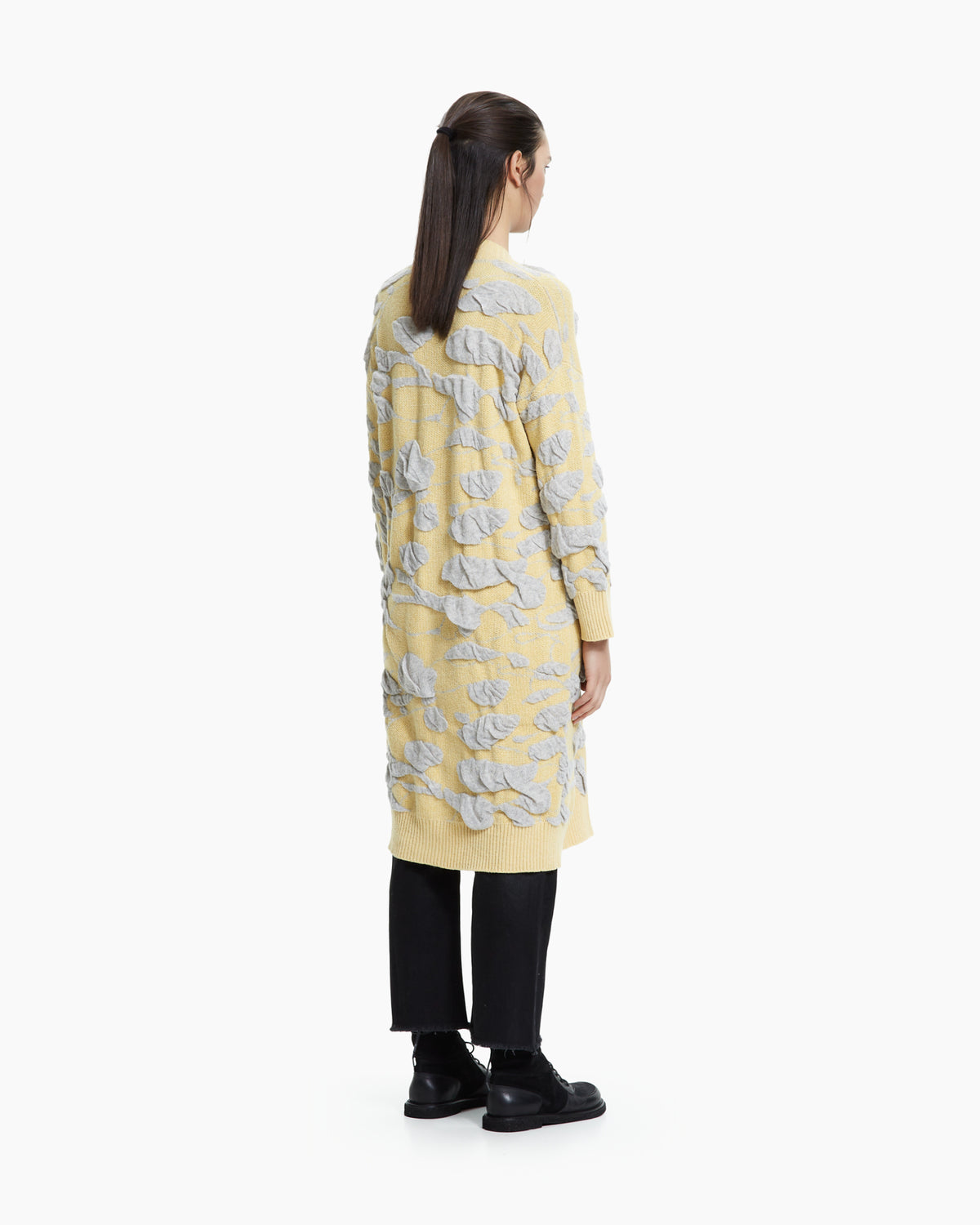 MLO Cardigan jacquard tridimensionale