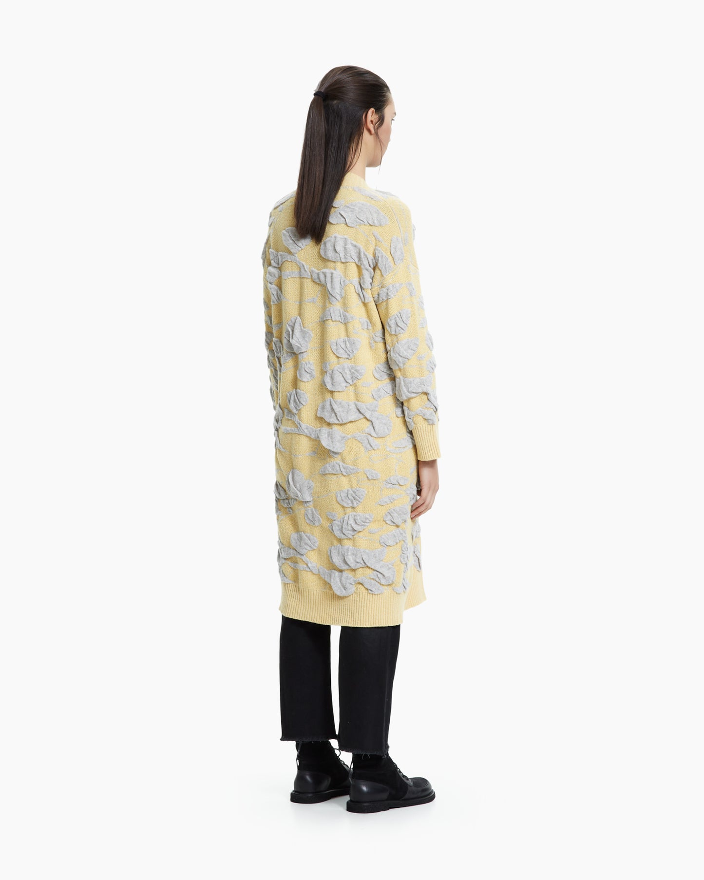 MLO Cardigan jacquard tridimensionale