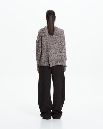 MLO Maglia oversize mélange MARRONE