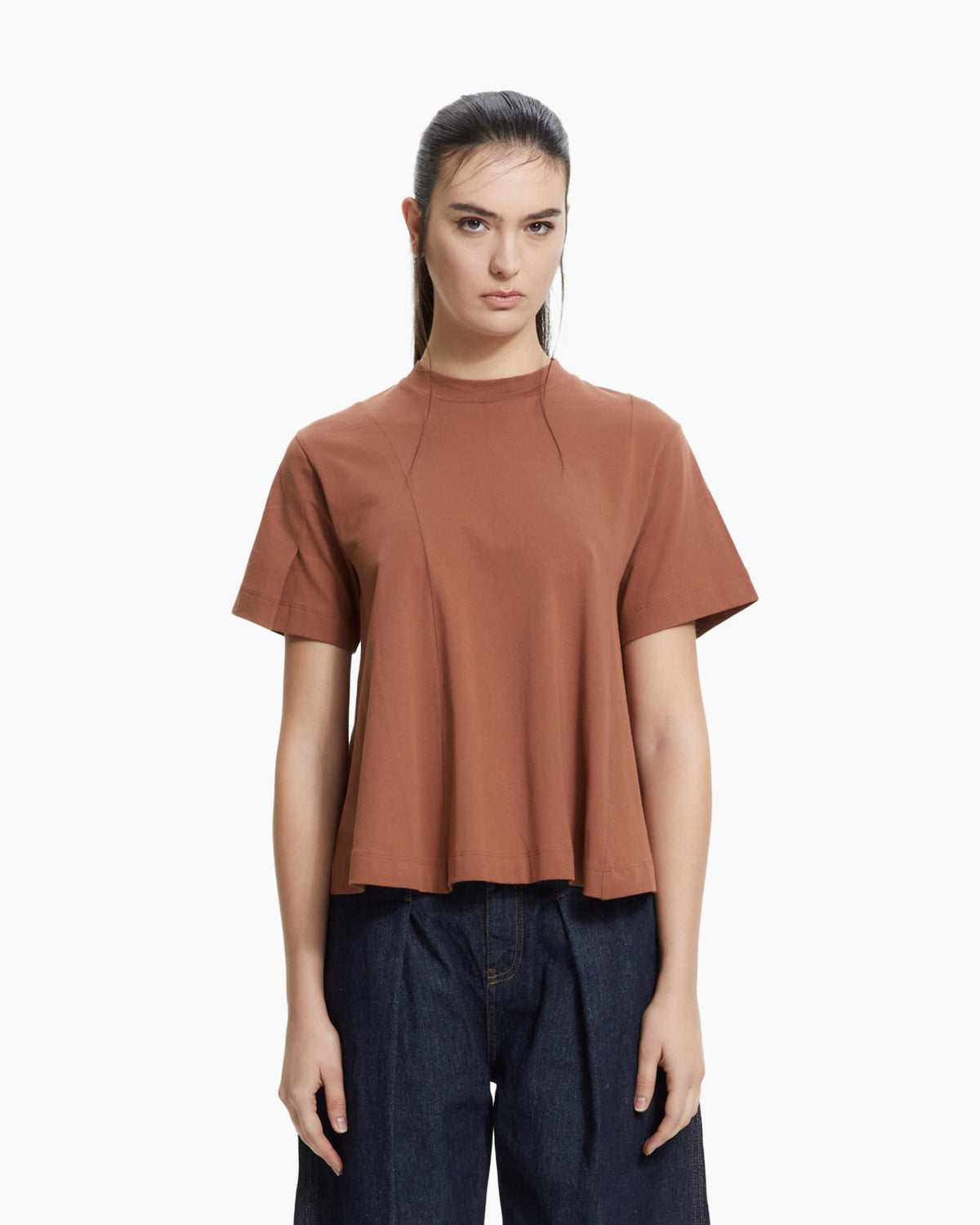 MLO T-shirt svasata MARRONE