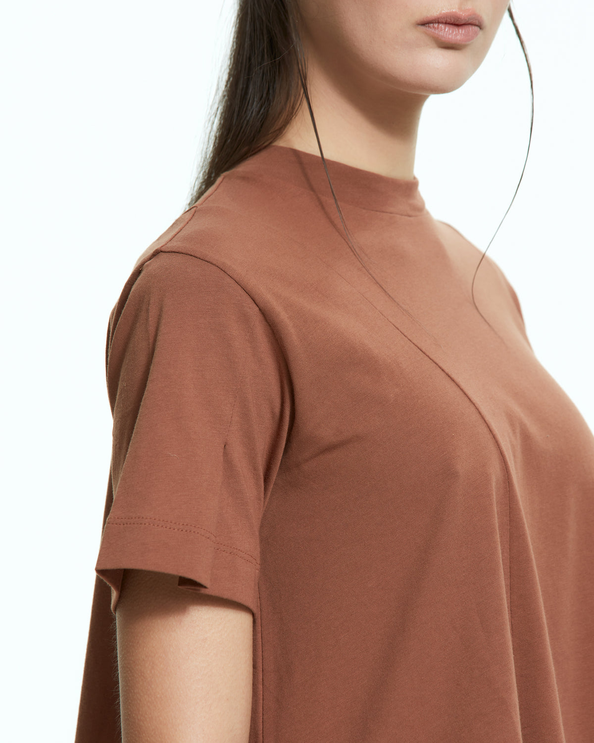 MLO T-shirt svasata MARRONE