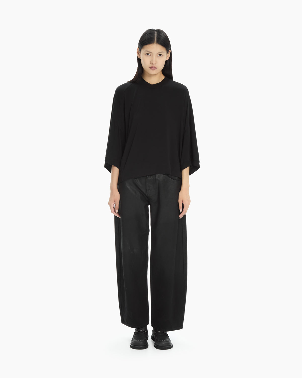 MLO Maglia fluida oversize NERO