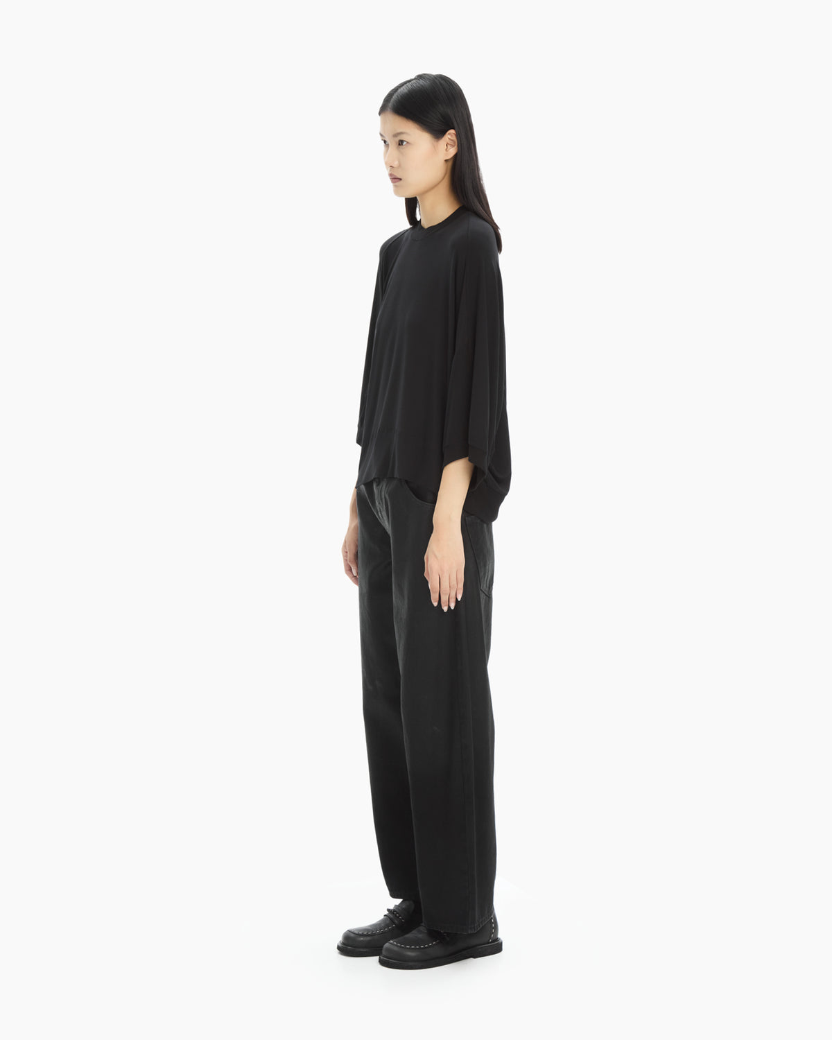 MLO Maglia fluida oversize NERO