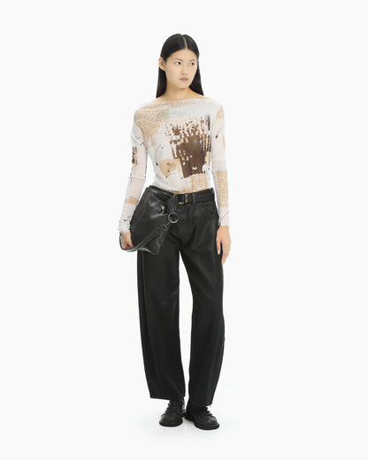 MLO Maglia in tulle con stampa grafica MULTICOLOR