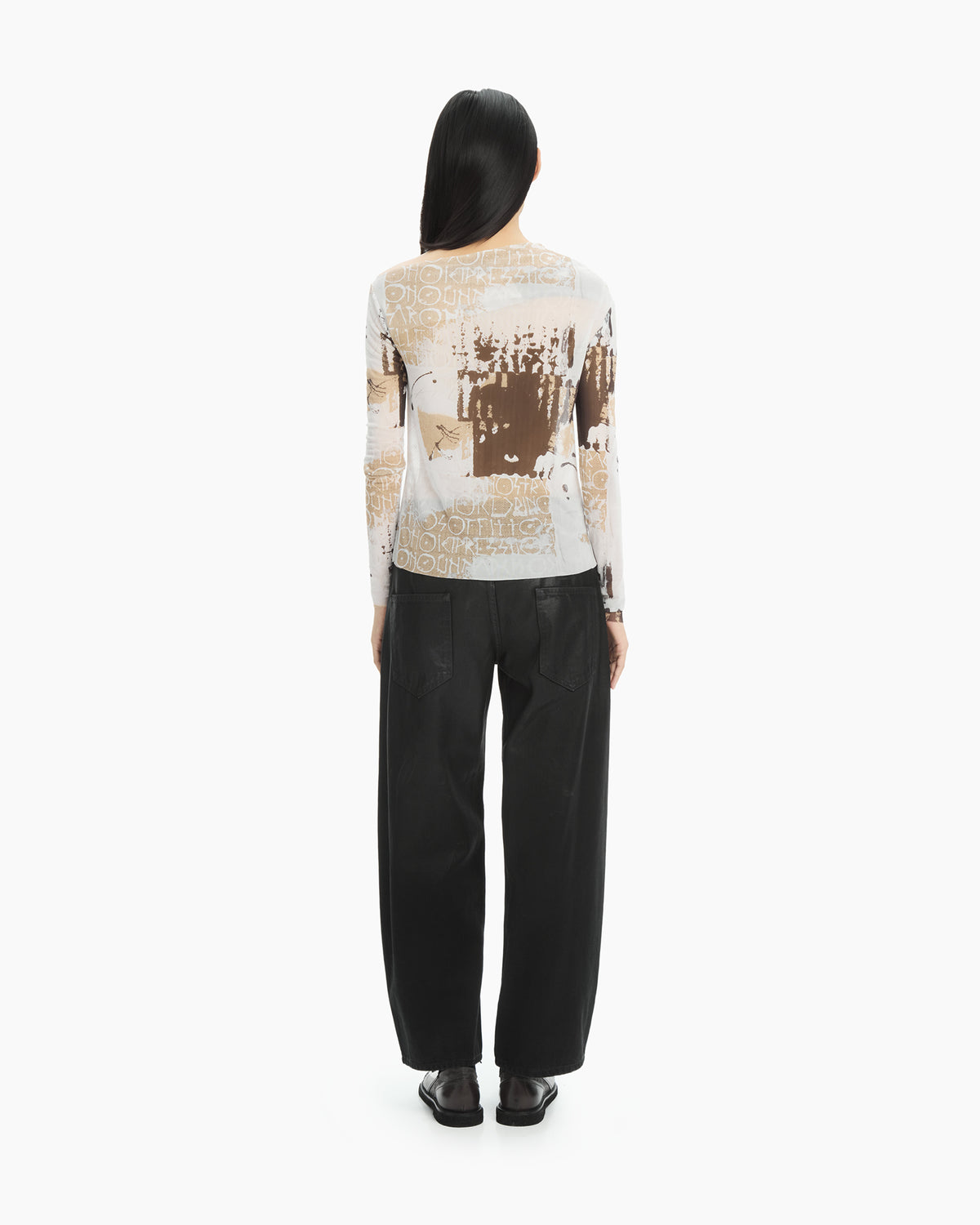 MLO Maglia in tulle con stampa grafica MULTICOLOR