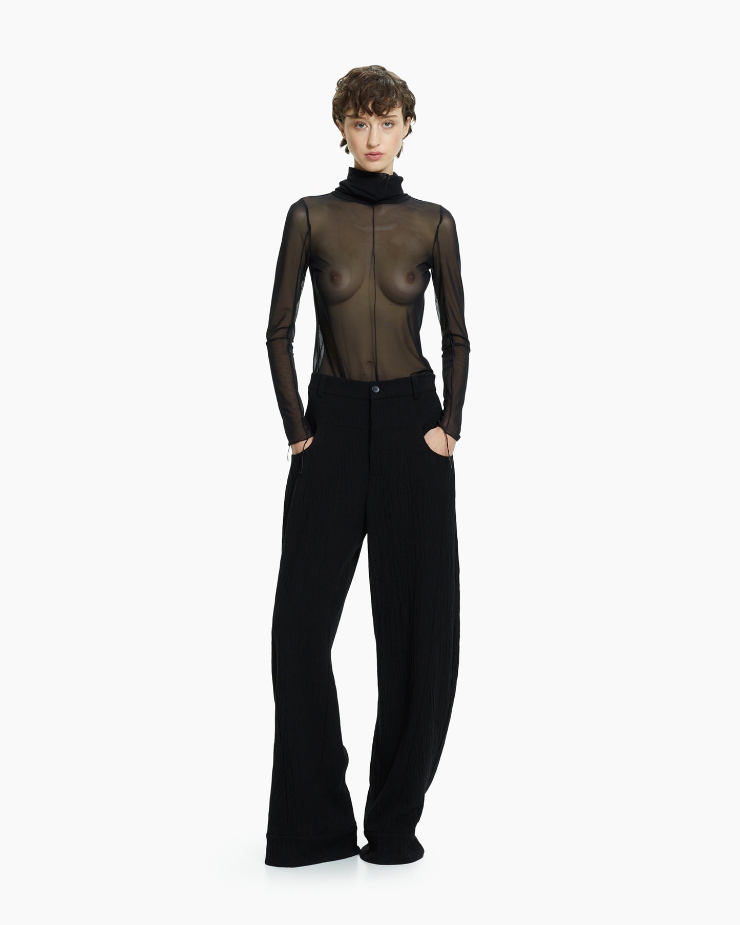 MLO Top in tulle NERO