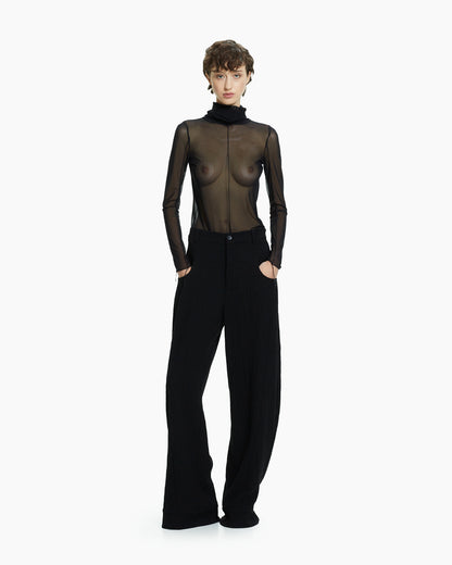 MLO Top in tulle NERO