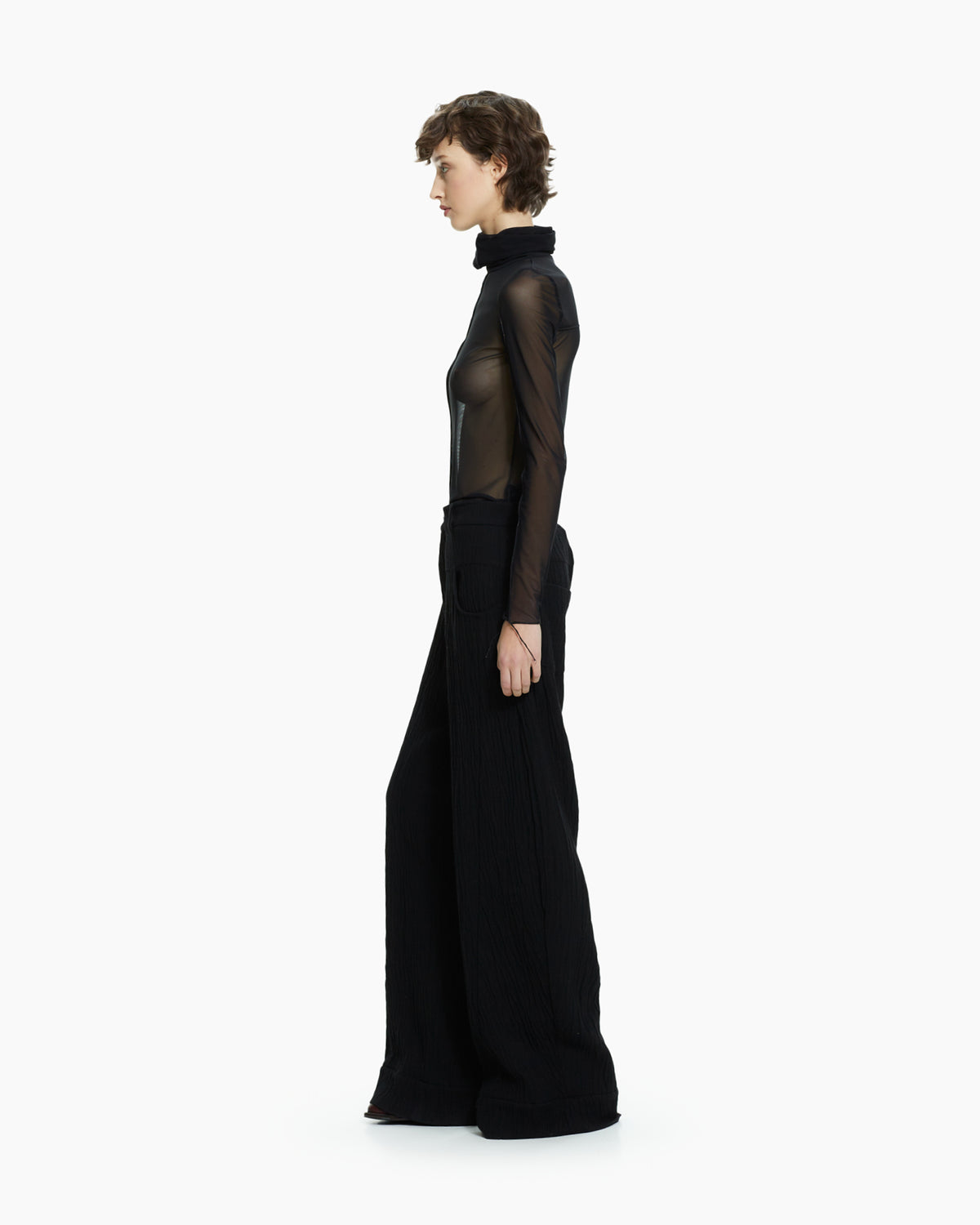 MLO Top in tulle NERO