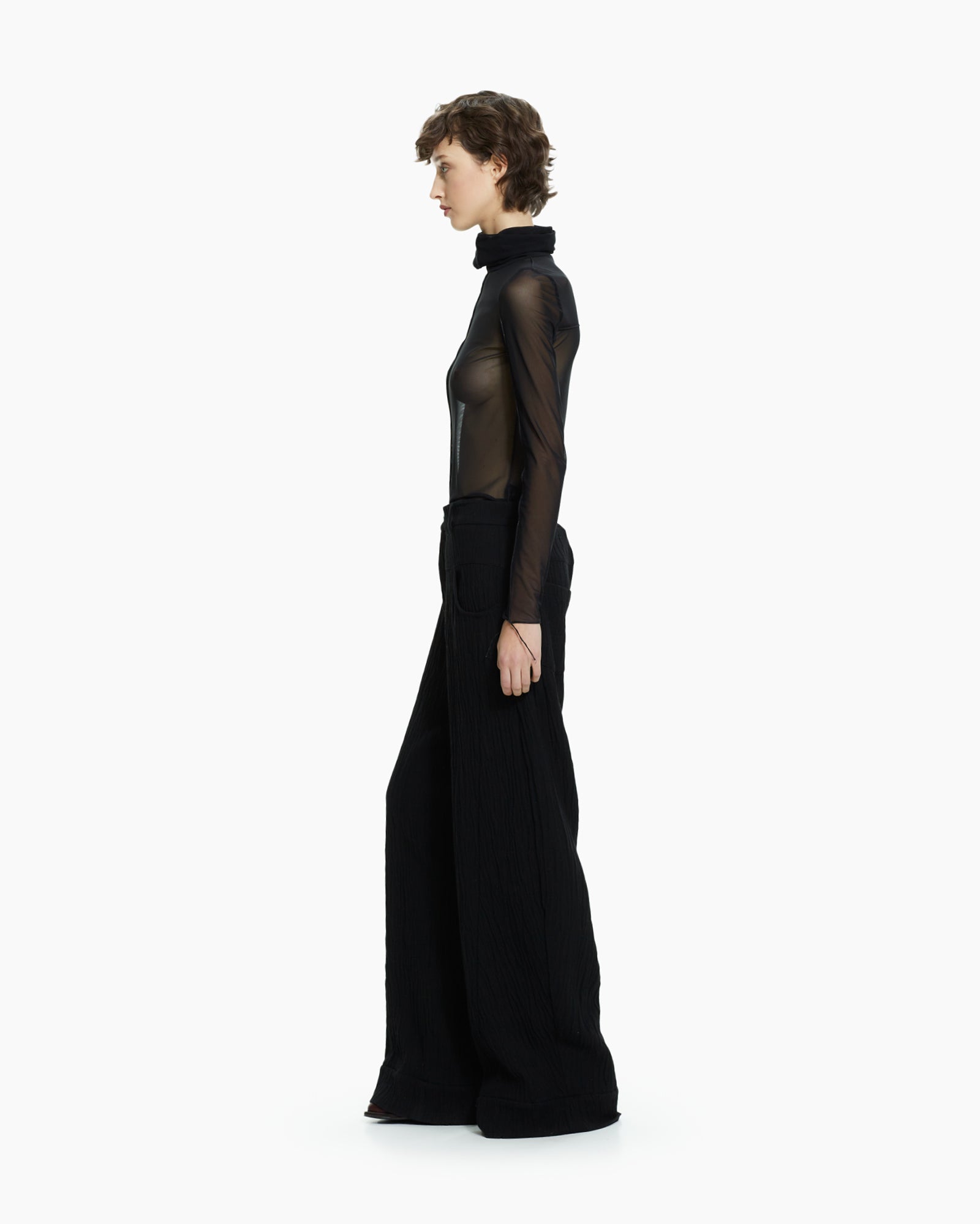 MLO Top in tulle NERO