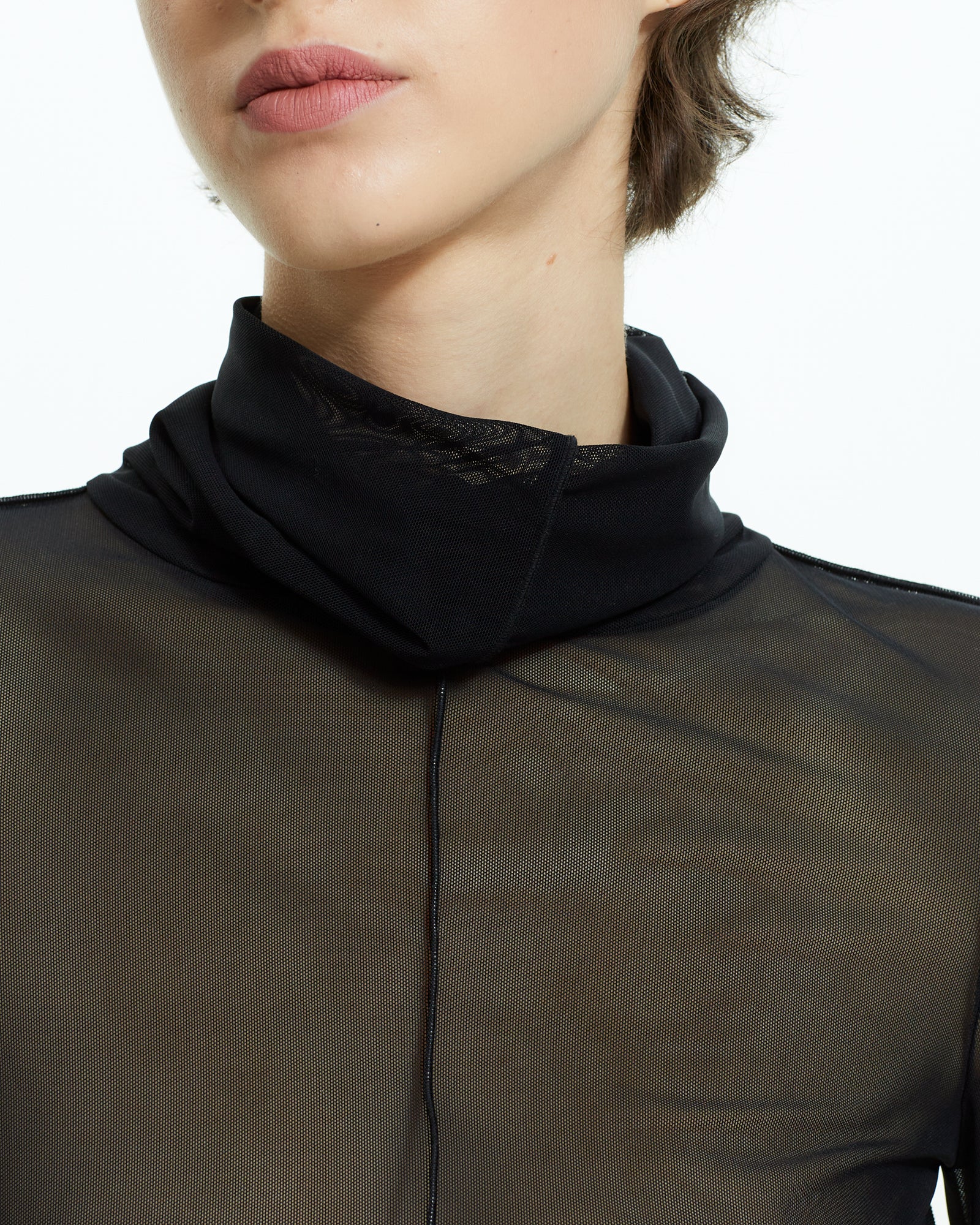 MLO Top in tulle NERO