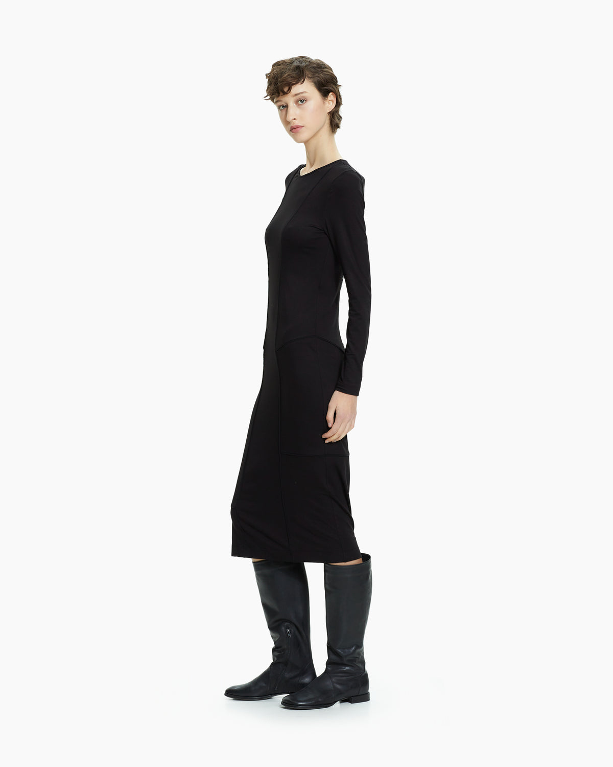 MLO Maglia lunga aderente NERO