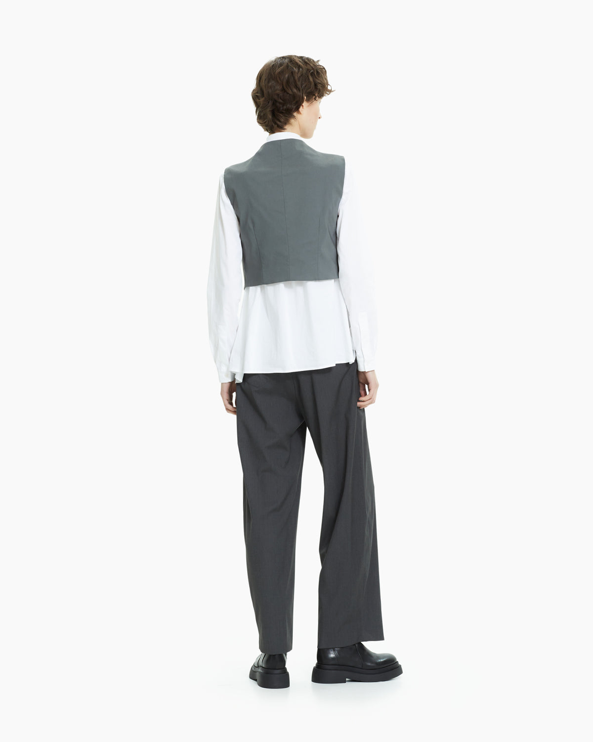 MLO Gilet crossover asimmetrico VERDE