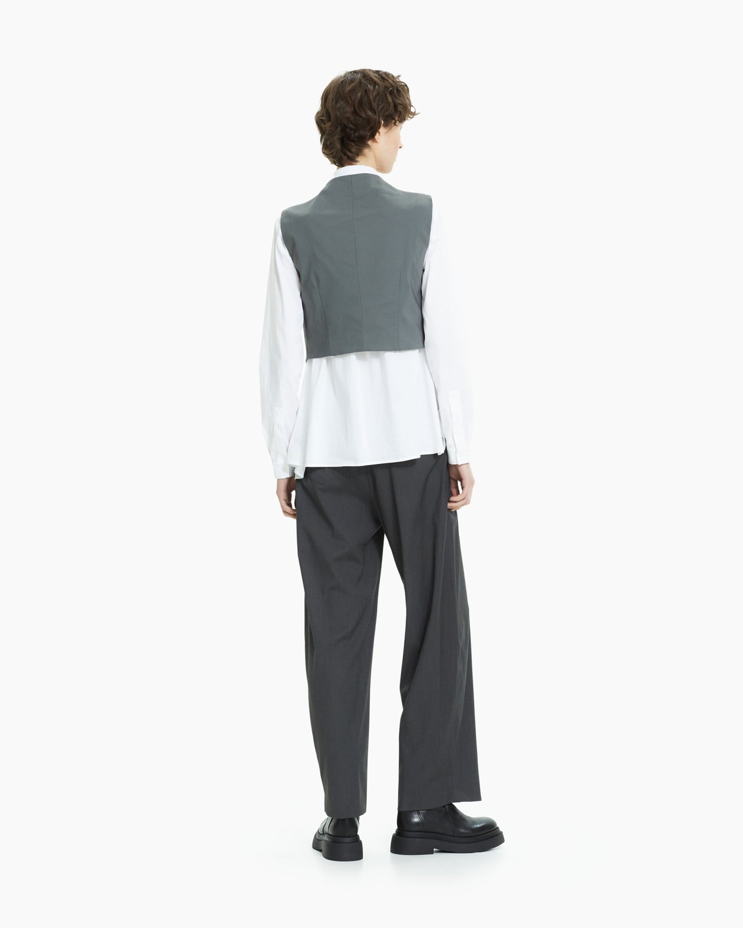 MLO Gilet crossover asimmetrico VERDE