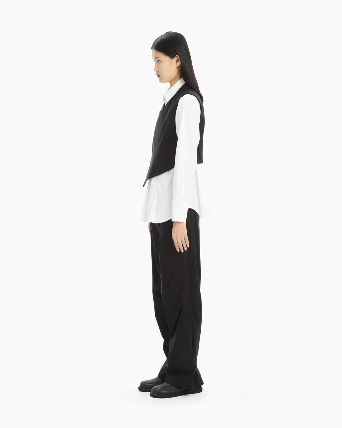 MLO Gilet crossover asimmetrico NERO