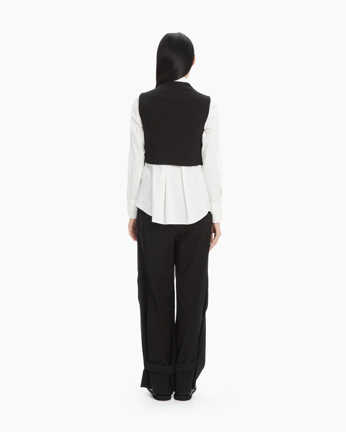 MLO Gilet crossover asimmetrico NERO