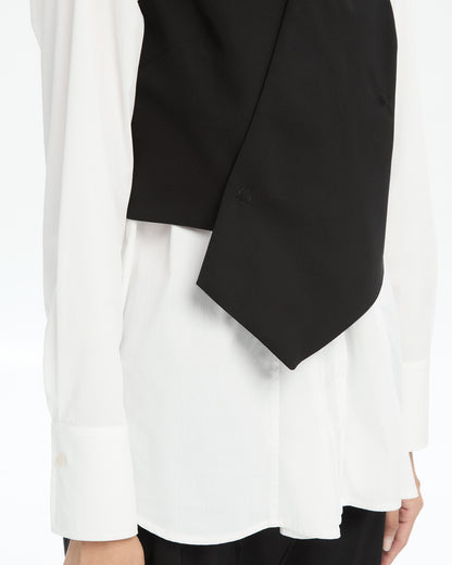 MLO Gilet crossover asimmetrico NERO