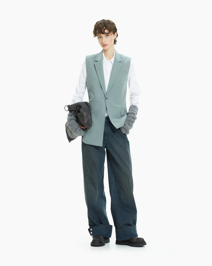 MLO Gilet lungo sartoriale GRIGIO