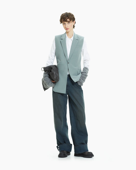 MLO Gilet lungo sartoriale GRIGIO