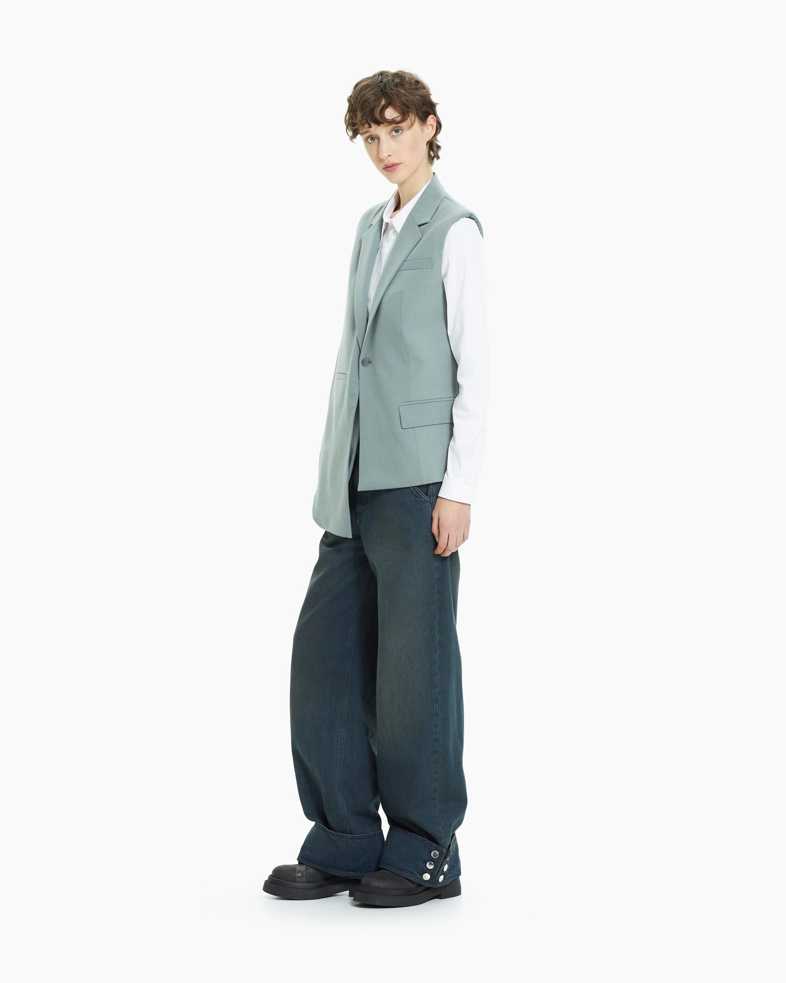 MLO Gilet lungo sartoriale GRIGIO