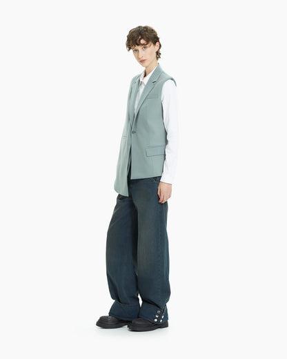 MLO Gilet lungo sartoriale GRIGIO