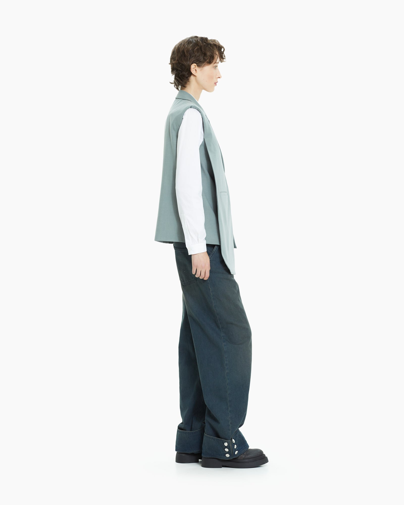 MLO Gilet lungo sartoriale GRIGIO