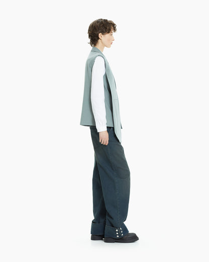 MLO Gilet lungo sartoriale GRIGIO