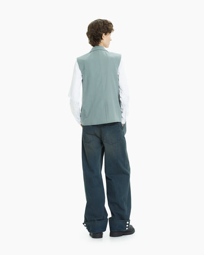 MLO Gilet lungo sartoriale GRIGIO