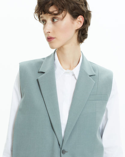 MLO Gilet lungo sartoriale GRIGIO