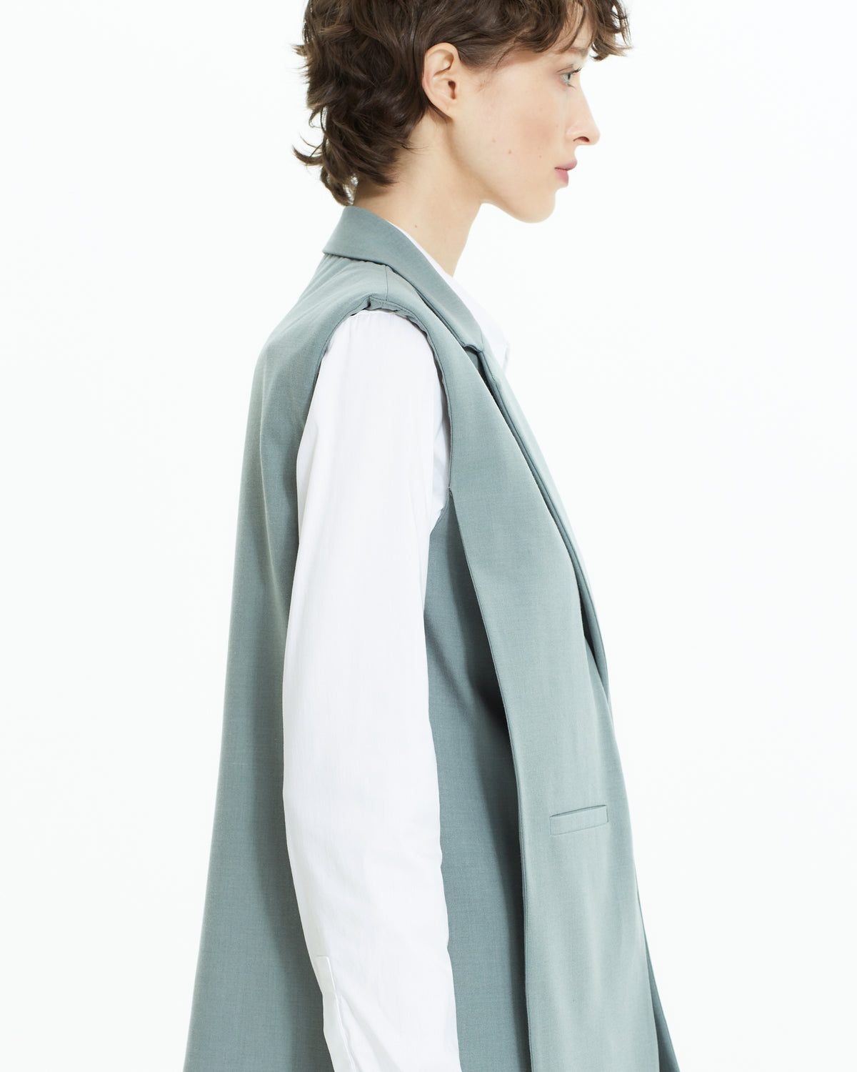 MLO Gilet lungo sartoriale GRIGIO