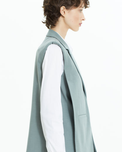 MLO Gilet lungo sartoriale GRIGIO