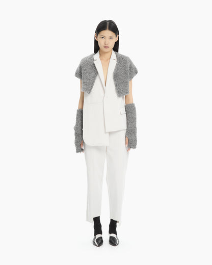 MLO Gilet lungo sartoriale BIANCO